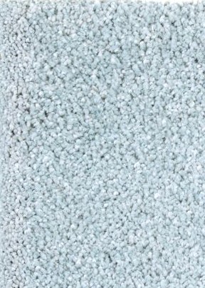 A square swatch of pale ice-blue cut-pile carpet, its flecked fibres standing straight up.